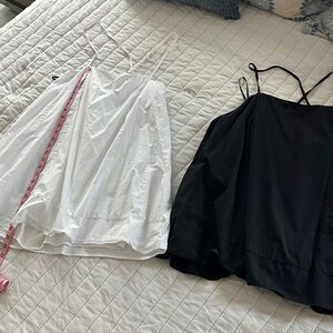 Forever 21 Black and White Spaghetti Strap Tops/mini dresses (2) L